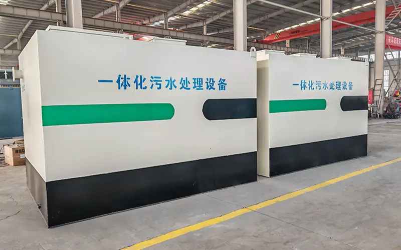 Integrated wastewater treatment plant units for small-scale on-site sewage purification.