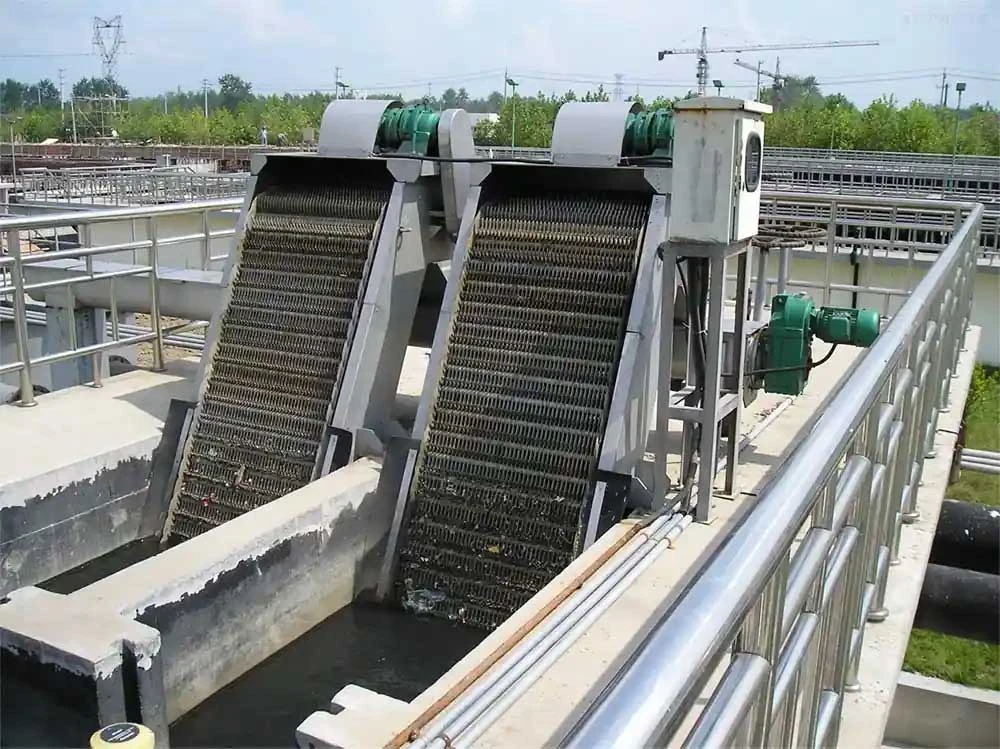 gshz rotary bar screen wastewater treatment plant inlet channel