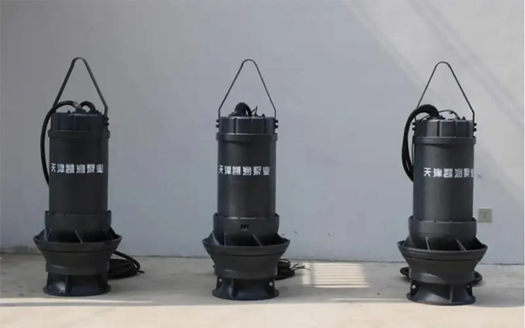 qz series vertical submersible axial flow pumps industrial installation