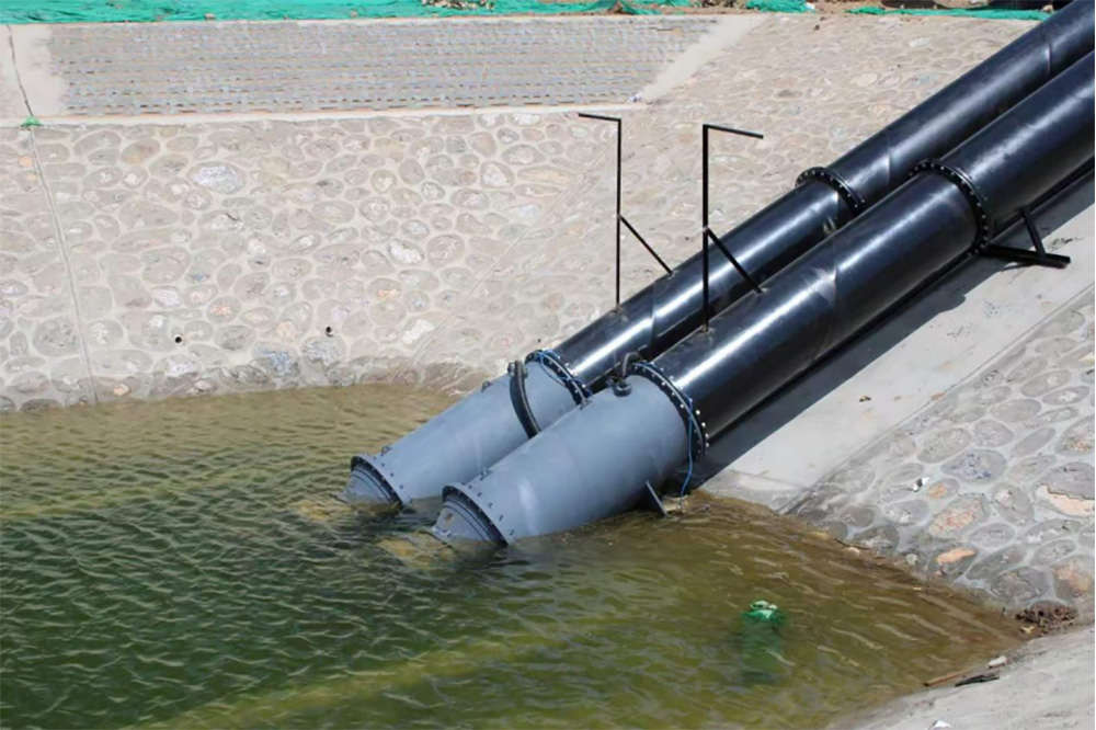 submersible mixed flow pump flood control water transfer system