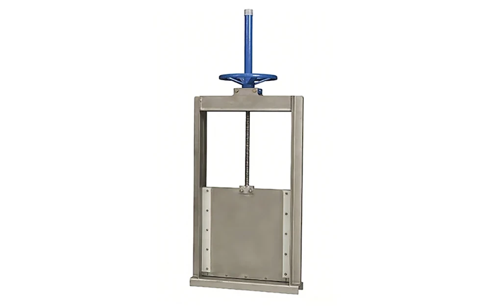 Stainless steel manual sluice gate with handwheel actuator and rising stem for water control